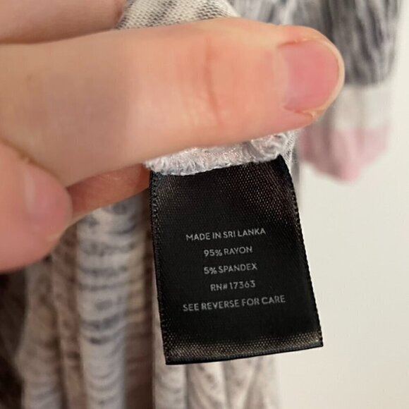 SIMPLY VERA VERA WANG 1/2 Sleeve "Maxi" Caftan Gray White Long Nightgown Pajamas - Picture 12 of 16